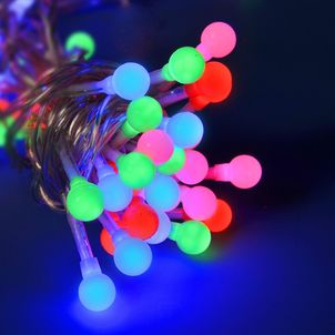 Guirlande lumineuse 120 perles multicolore 6 metres