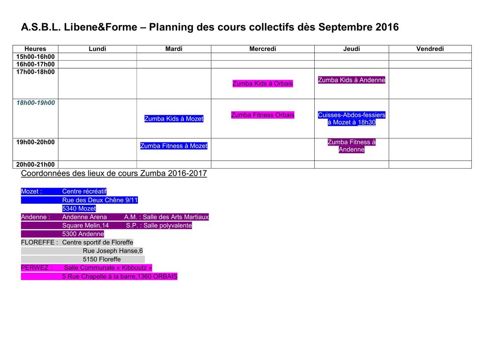 20160922 Planning cours Septembre 2016