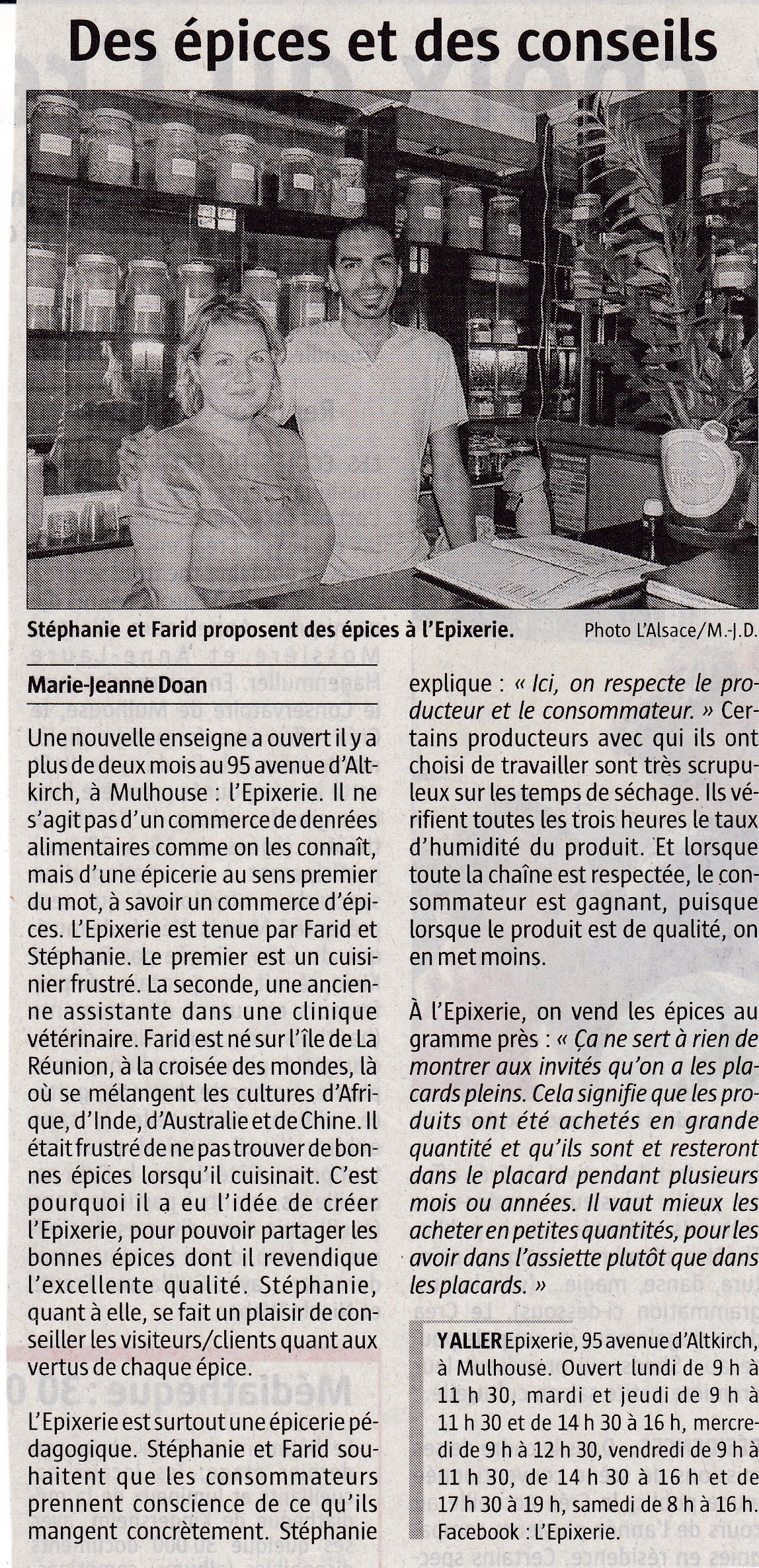 Article l epixerie