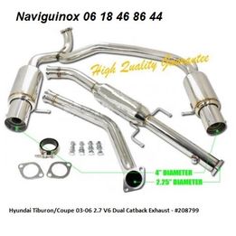 Hyundai Tiburon Coupe 03 06 2 7 V6 Dual Catback Exhaust 208799
