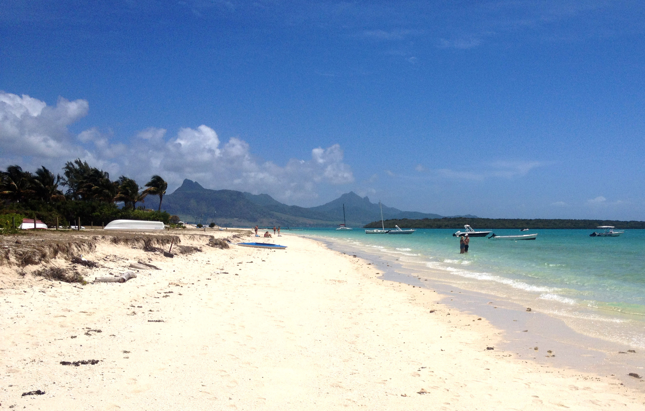La plage devant