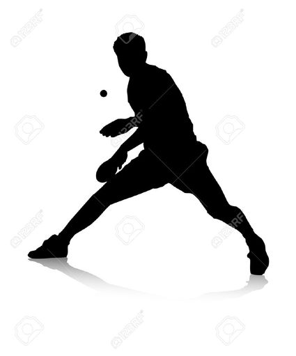10399925 Une illustration vectorielle abstraite d un joueur de tennis de table lors d un retour Banque d images