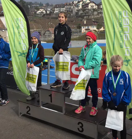 Podium championnat vaudois de cross 2017 marilou