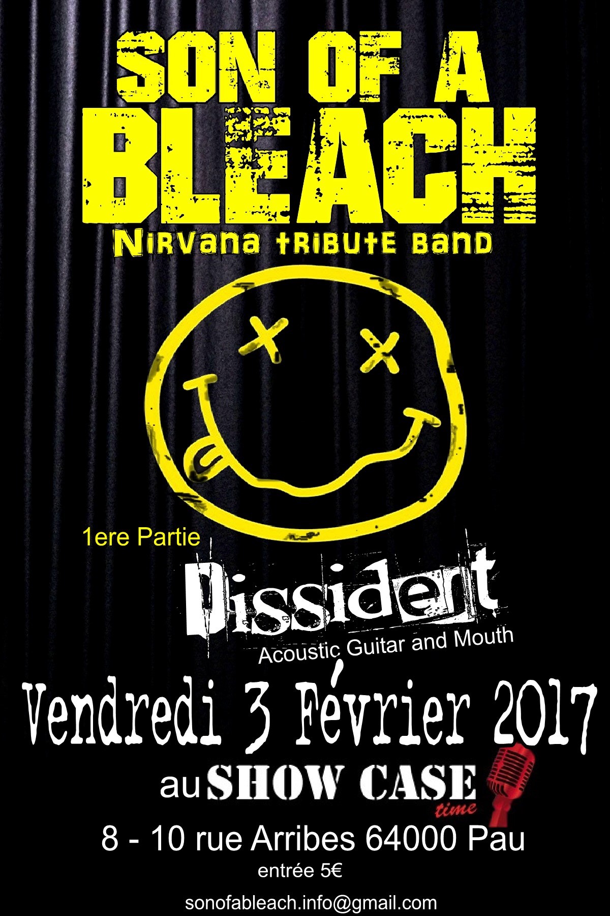 Affiche showcase soab 3 fevrier 2017