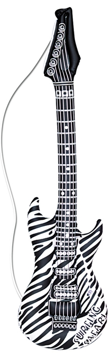 Guitare gonflable zebre