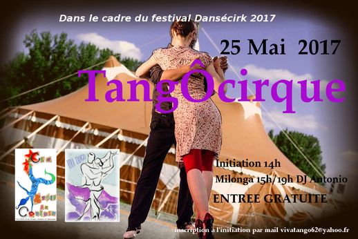 Affiche bal tango arras cirque