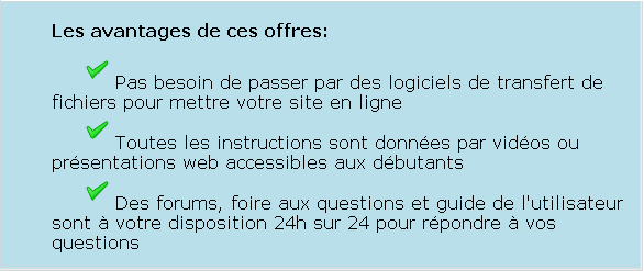 Avantages des offres