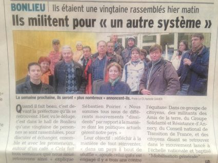 Rassemblement du 10 janvier 2016 relate par le dauphine libe re du 11 janvier 1 