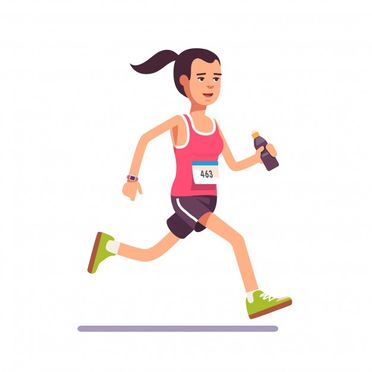 Joven mujer corriendo un maraton 3446 433