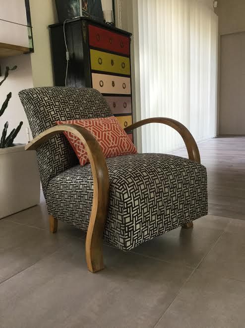 Refection relooking fauteuil meuble style art deco 13 tapissier decorateur bordeaux saint medard en jalles atelier les renaissances