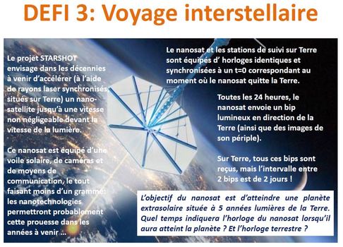 Defi3 voyage interstellaire