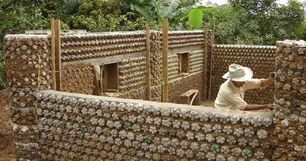 Houses with Plastic Bottles