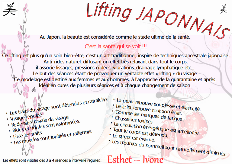 Soin lifting japonnais