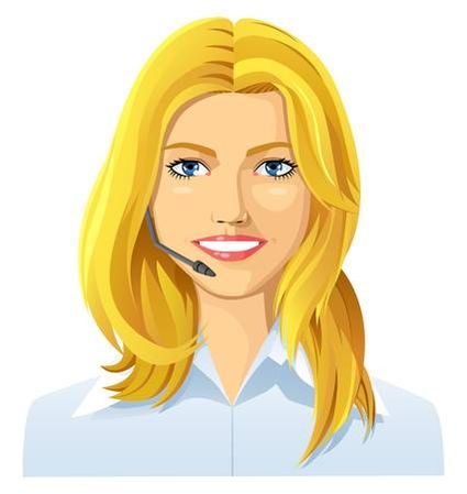 88040156 smiling blonde hair woman working as a customer service representative 