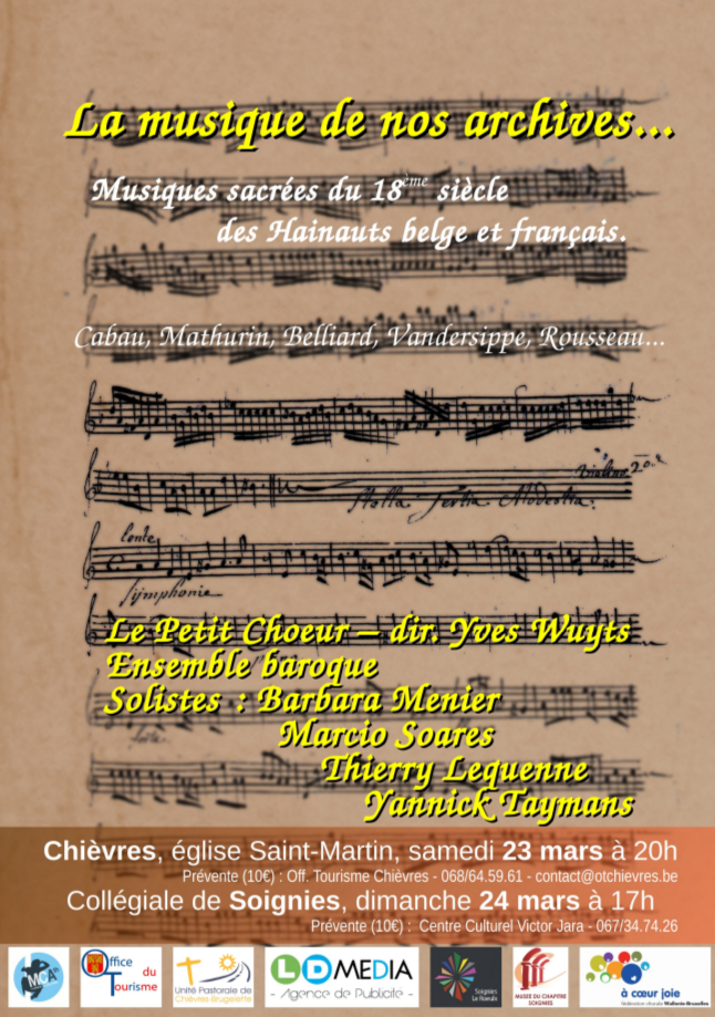 La musique de nos archives - Chièvres & Soignies - 23 & 24/03/2019