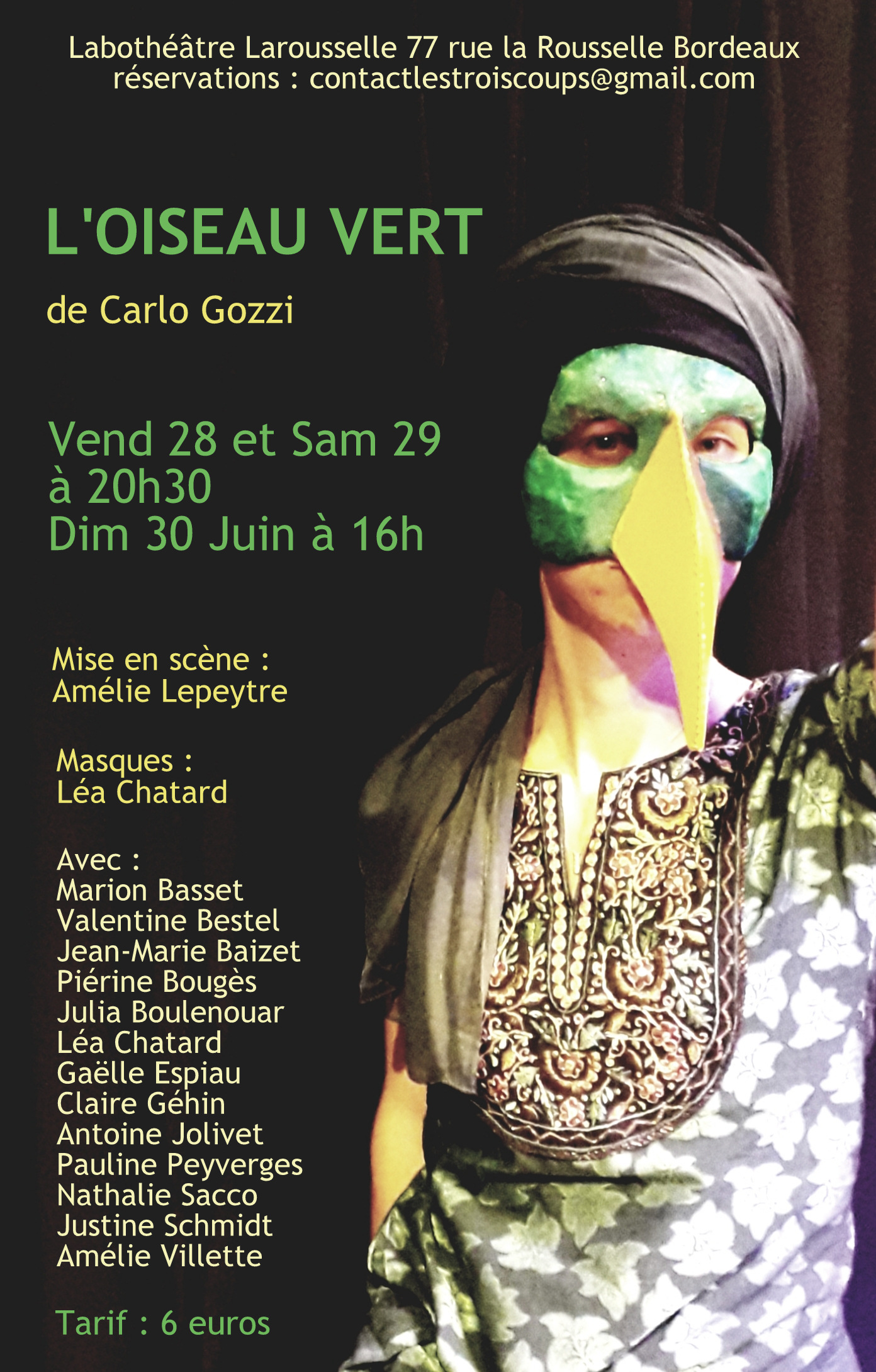 Affiche imprim oiseau