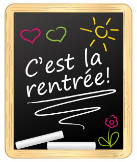 Rentree illustration sur ardoise 367865