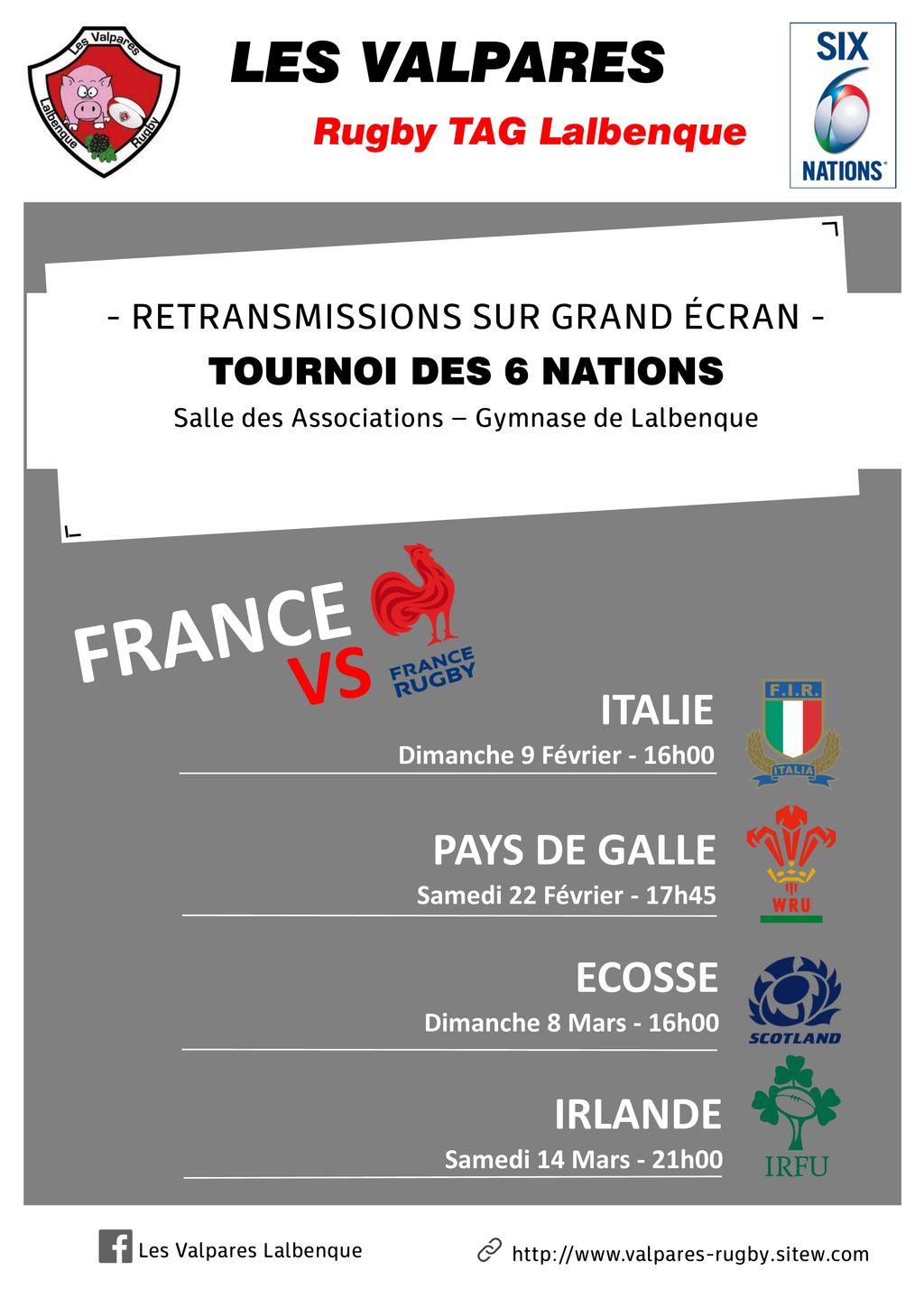 Affiche 6 nations