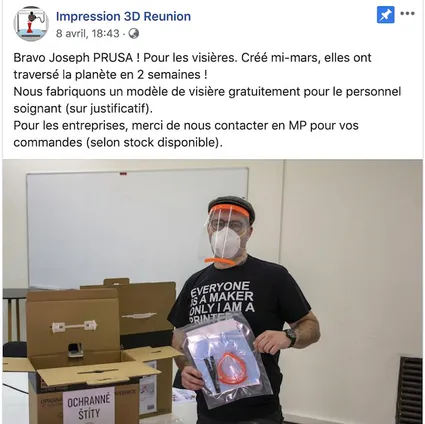 Visière de protection 3d du 974 !