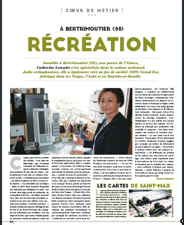 Article Bonnes Terres magazine janvier 2018