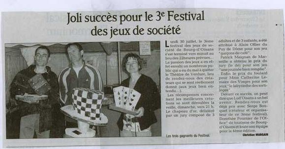 Article presse mention speciale