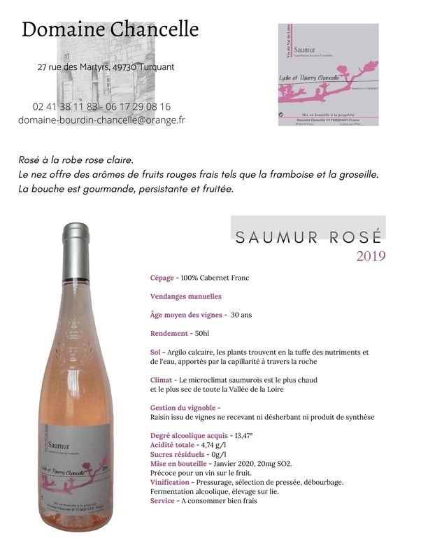 Saumur rose 2018
