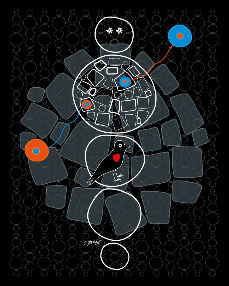 Espace vital fond noir 24x30