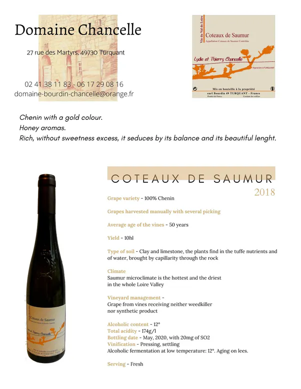 Coteaux de saumur 2018