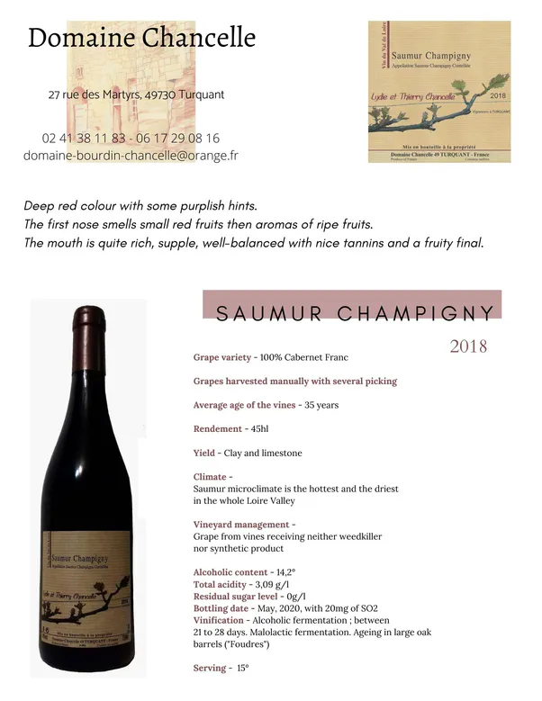 Saumur chamigny 2018