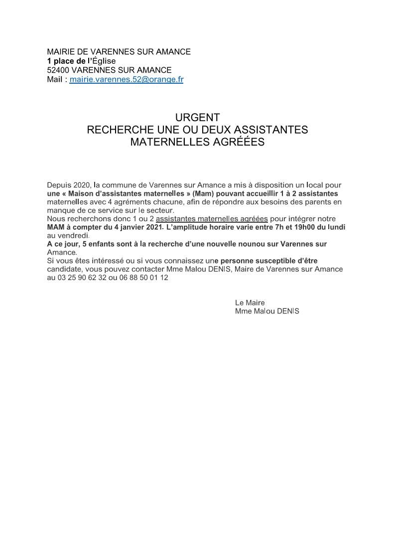 Annonce-recherche-assistantes-maternelles-agreees page 1