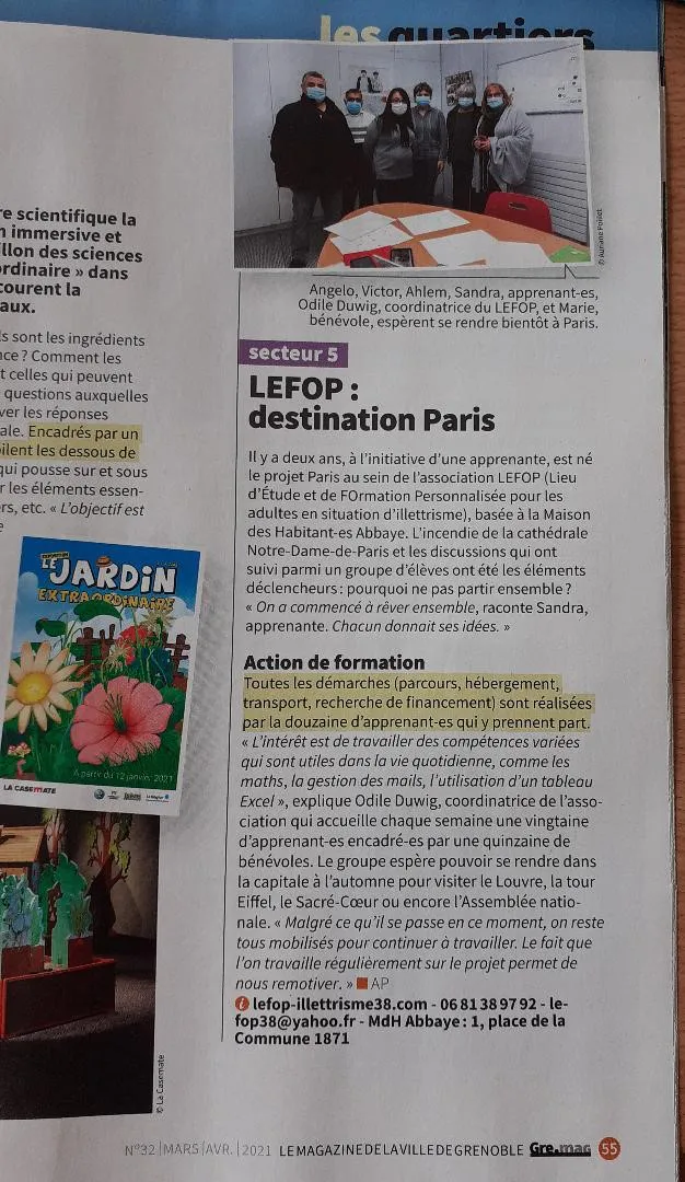 Le projet Paris à l'honneur dans Gremag !
