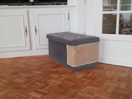 Idée « Bien vivre ensemble » - Rangement option griffoir pour chat