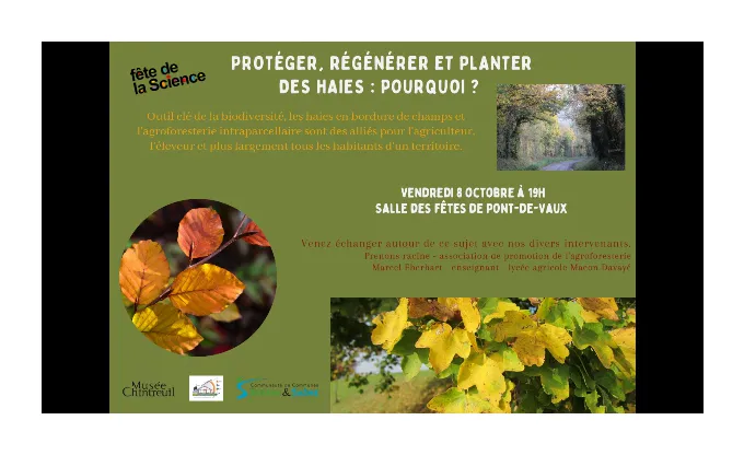 Prenons racine sera à la fête de la science à Pont de Vaux le 8 octobre