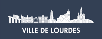 Logo-ville-lourdes-skyline-blanche-fond-bleu-1-