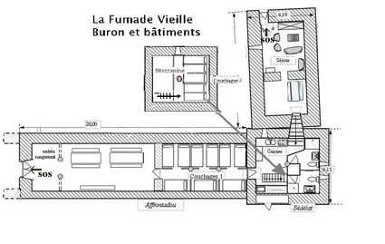 Gite chalet buron cantal auvergne plan general2
