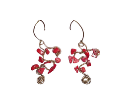 CAILINN Boucles d'oreilles
Gorgone (Corail Rouge) et cuivre