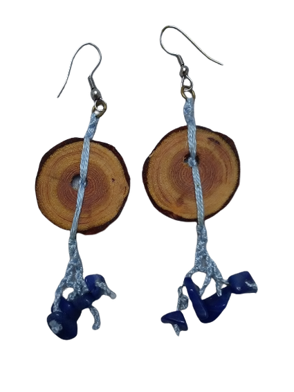 DEOIRIDH Boucles d'oreilles
Châtaignier et Lapis Lazulis