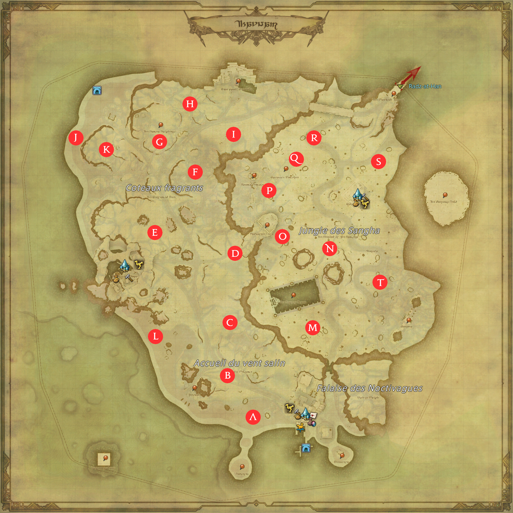 FFXIV map mobs Thavnair