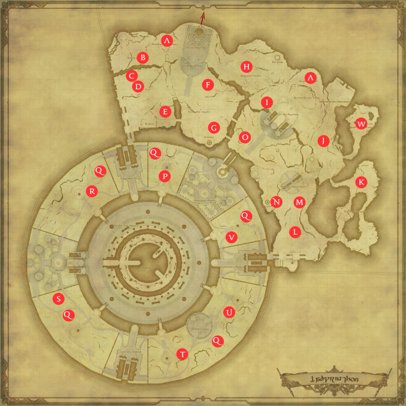 FFXIV map mobs Labyrinthos
