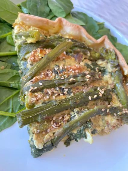 Tarte aux asperges - sans lactose & sans gluten