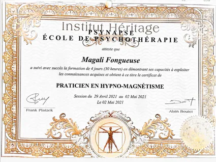 Diplome hypno magne tisme