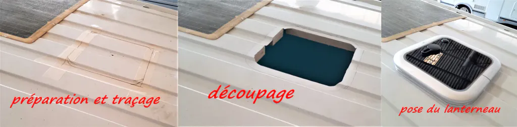 Pose d'un lanterneau