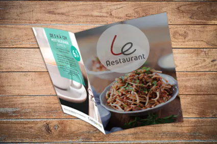 Menu plastifie