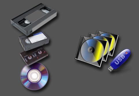 Numérisation cassettes vidéo sur DVD, clé USB ou disque dur externe