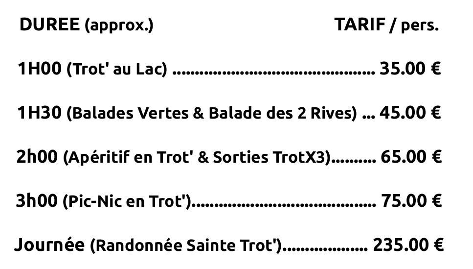 Tarifs