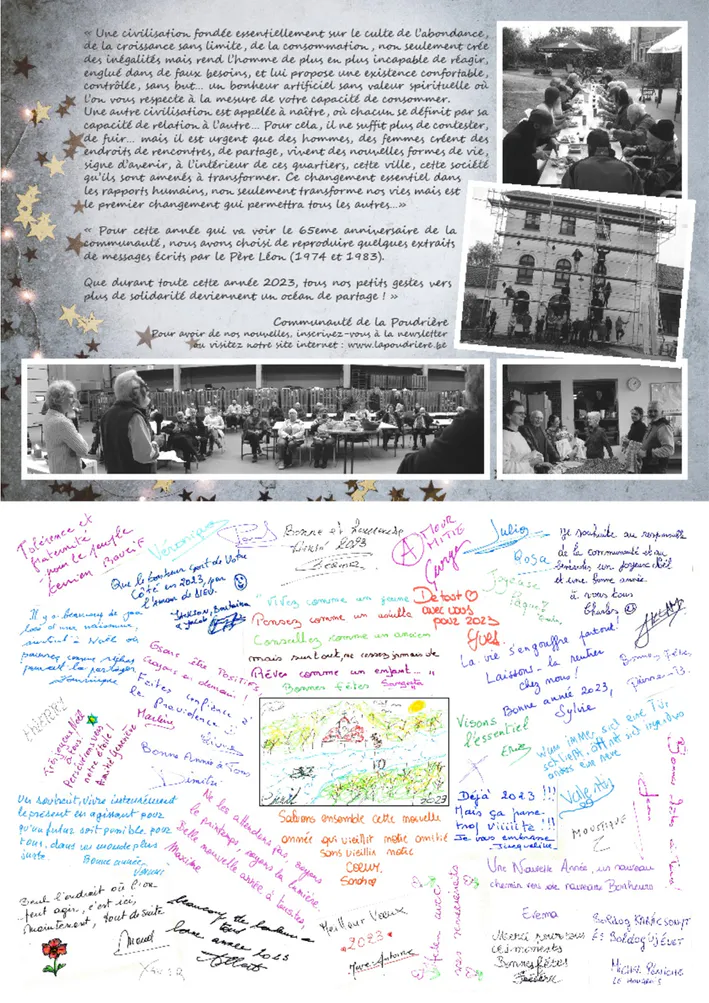 Carte a4 message et signatures