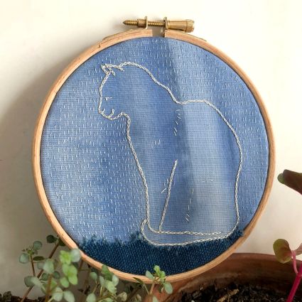Broderie chat
