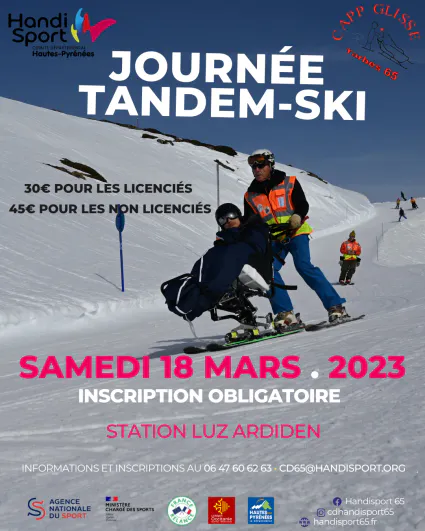 Découverte tandem-ski samedi 18 mars 2023
