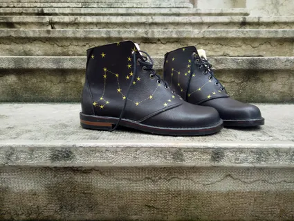 Anna bauer bottines asymetrique noir