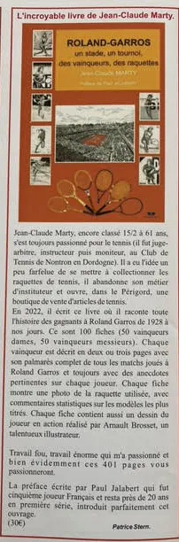 La presse en parle : OUVRAGE DE J.C. MARTY